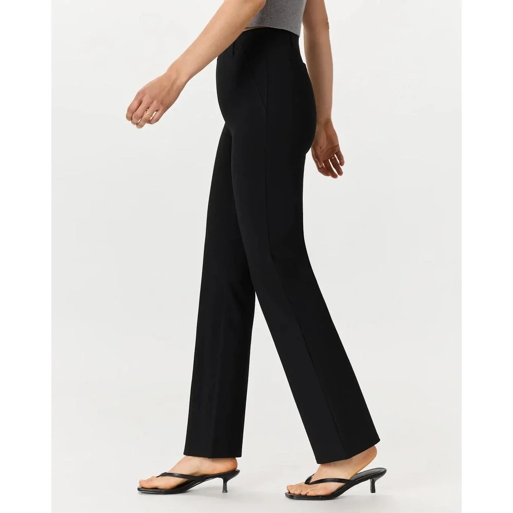Quince Ultra Stretch Ponte Bootcut Leg Pants Black Large Workwear‎ Trousers